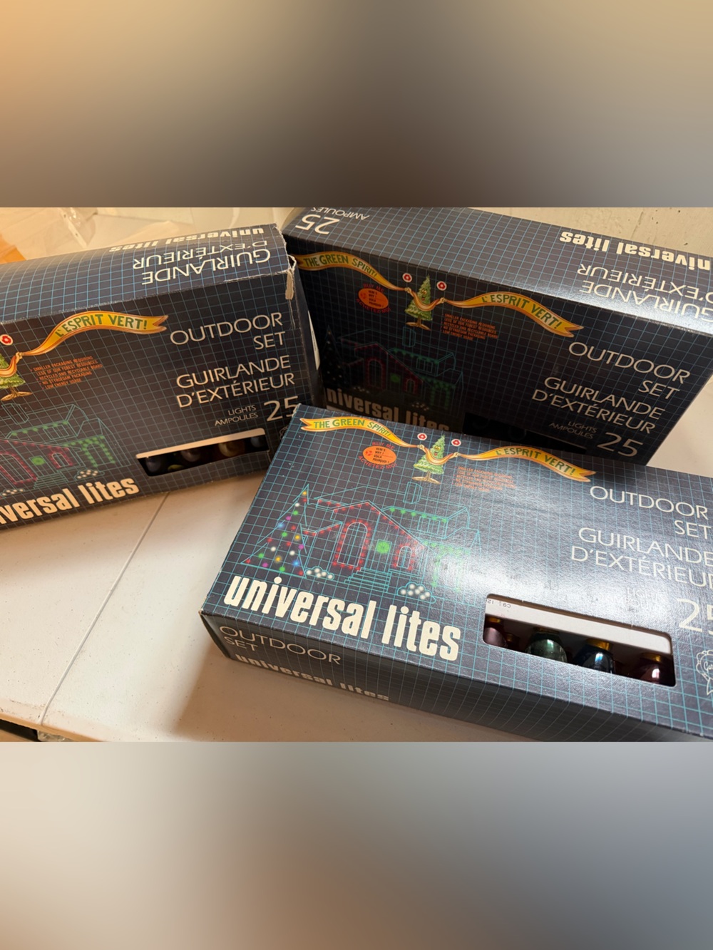 Vintage (1988) Outdoor Christmas Lights - Multi-Color (3 boxes new)